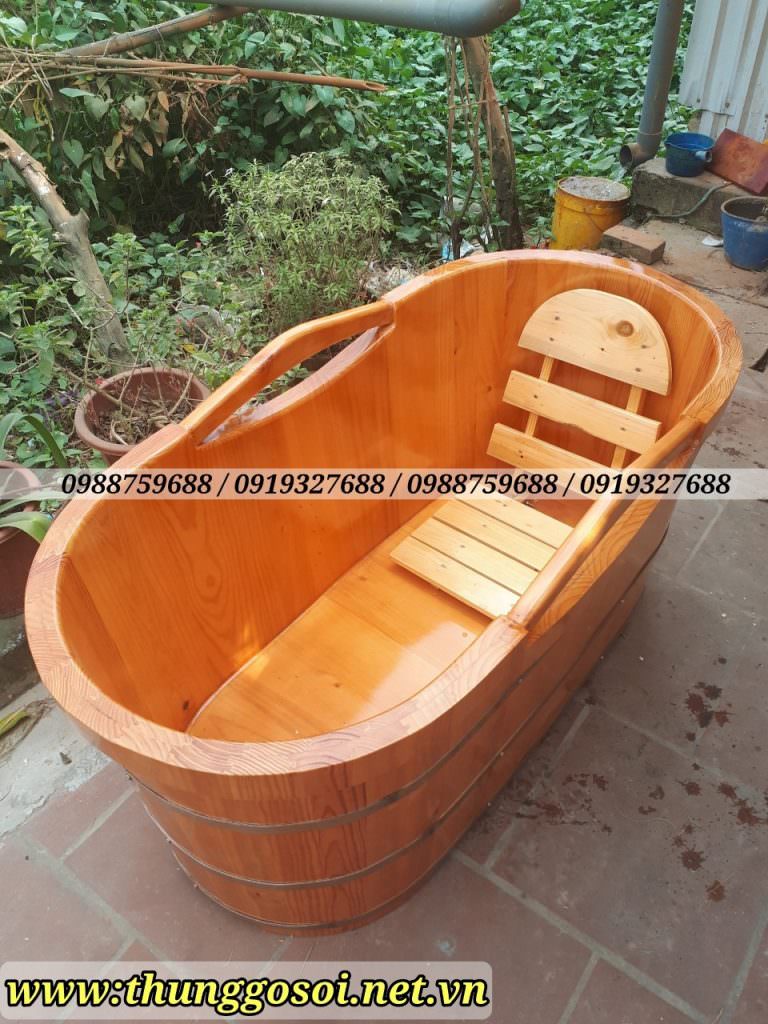 Bán bồn tắm gỗ thông, thùng tắm gỗ pơ mu