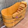 bồn tắm gỗ ovan