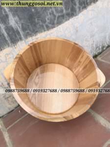 chậu ngâm chân gỗ sôi