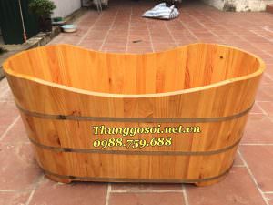 thùng tắm gỗ