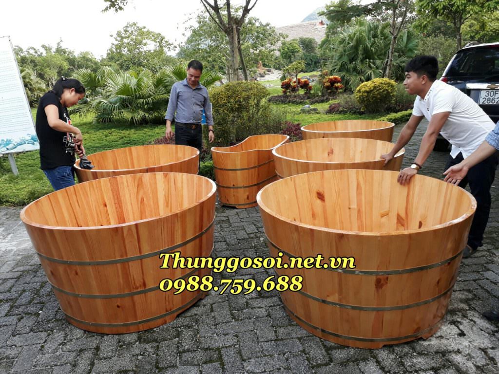 bồn tắm gỗ đôi cho resot