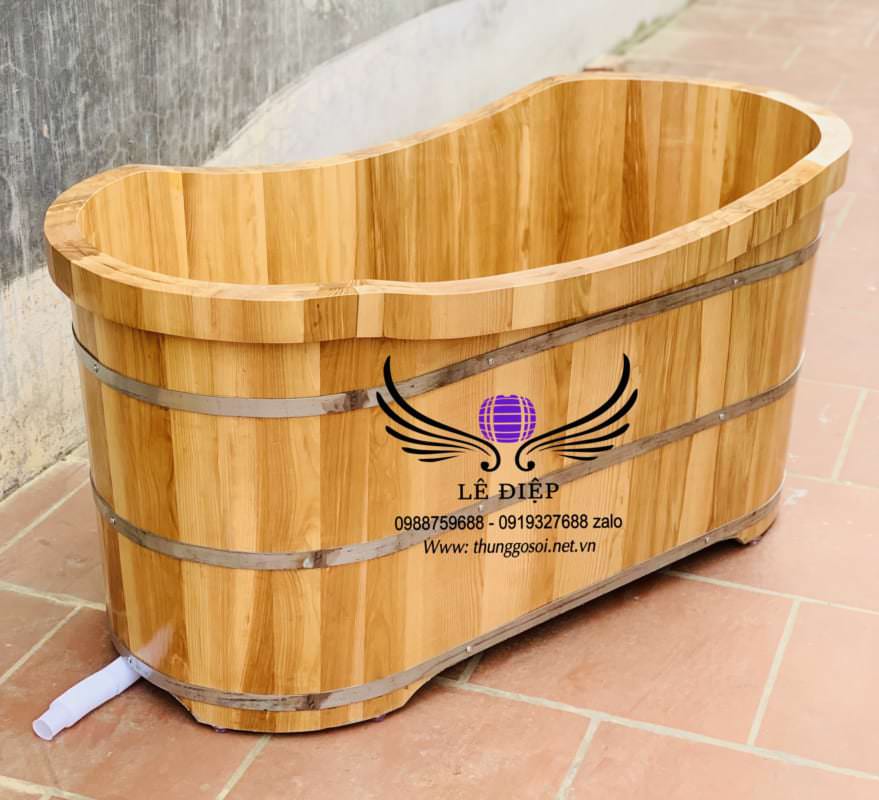 bồn tắm gỗ sồi