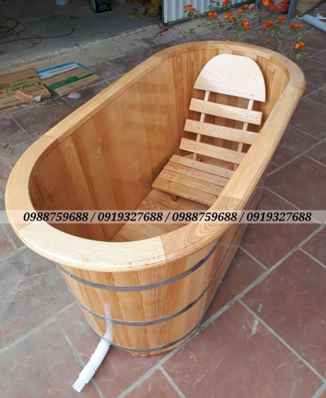bồn tắm gỗ sồi