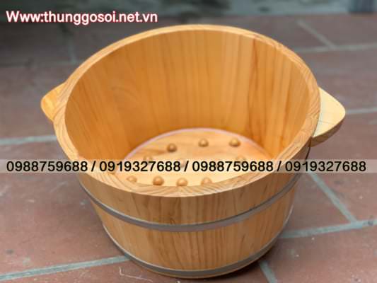 chậu gỗ ngâm chân