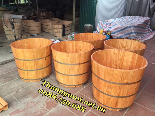 thùng tắm gỗ tròn chất lượng
