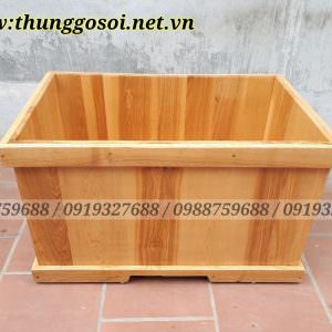 bồn tắm gỗ hình vuông