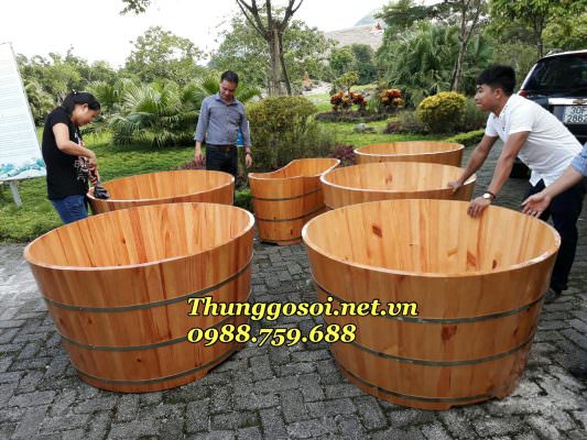 bán thùng tắm gỗ