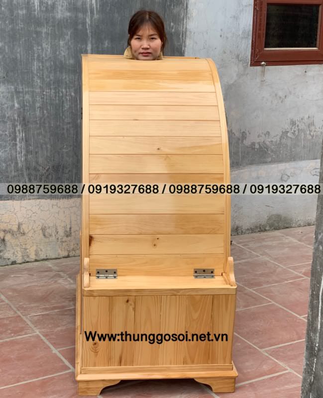 thùng xông hơi bằng gỗ