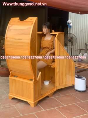 thùng xông hơi gỗ