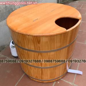 thùng xông hơi gỗ thông