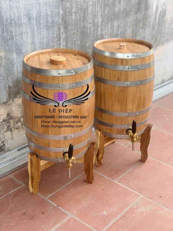 thùng ngâm ủ rượu gỗ sồi