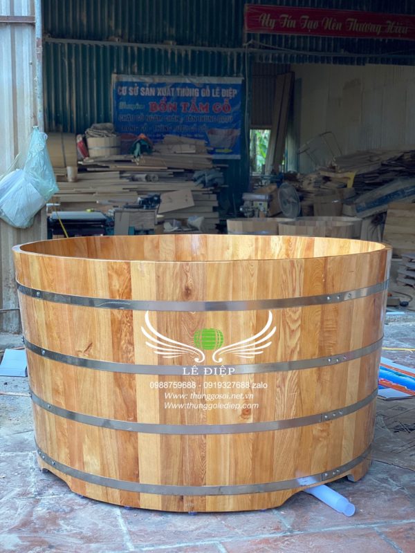 bồn tắm gỗ pơmu dành cho 2 người